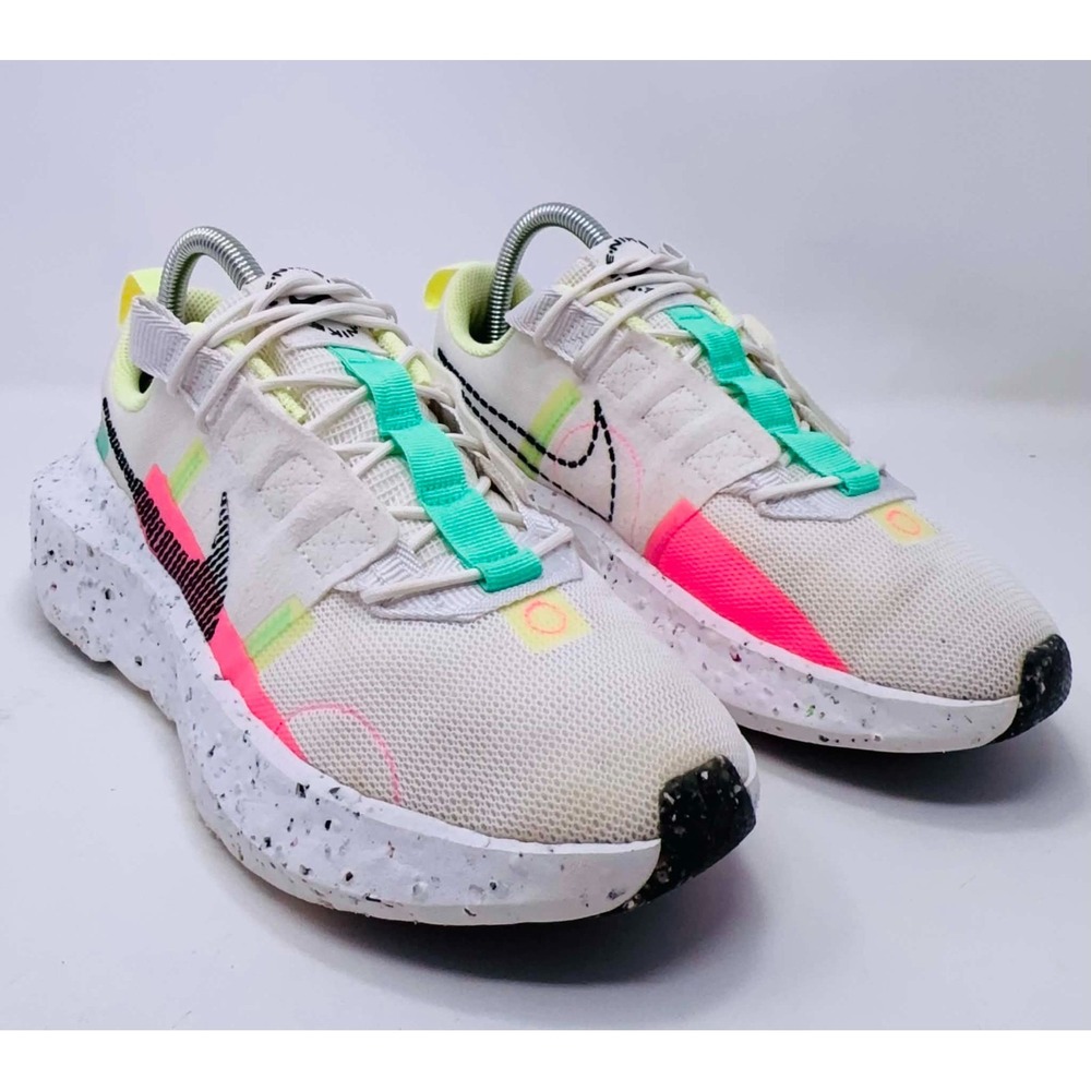Nike Crater Impact Shoes Womens 8.5 Summit White Green Glow Sunset CW2386-101